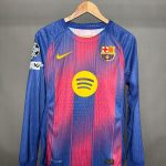 برشلونة 25/26 الزي الاساسي نسخة لاعبين اكمام طويلة